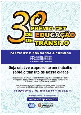 3º Prêmio CET de Educação de Trânsito