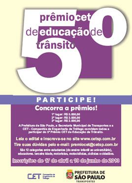 5º Prêmio CET de Educação de Trânsito